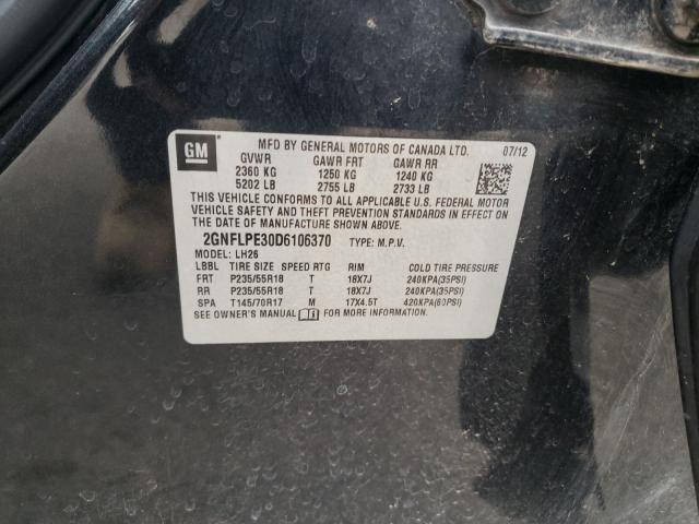 Photo 12 VIN: 2GNFLPE30D6106370 - CHEVROLET EQUINOX LT 