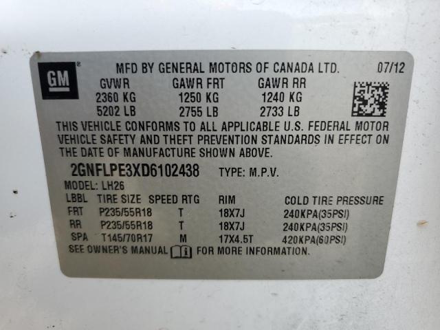 Photo 13 VIN: 2GNFLPE3XD6102438 - CHEVROLET EQUINOX LT 