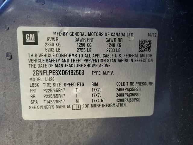 Photo 12 VIN: 2GNFLPE3XD6182503 - CHEVROLET EQUINOX LT 