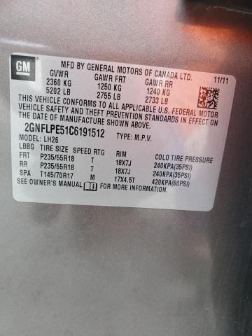 Photo 13 VIN: 2GNFLPE51C6191512 - CHEVROLET EQUINOX LT 