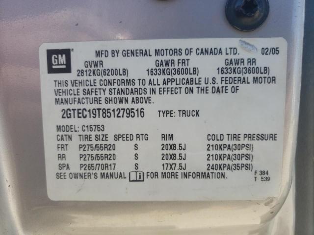 Photo 11 VIN: 2GTEC19T851279516 - GMC NEW SIERRA 