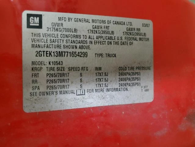 Photo 11 VIN: 2GTEK13M771654299 - GMC NEW SIERRA 