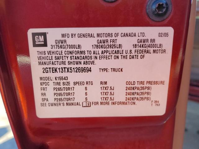 Photo 11 VIN: 2GTEK13TX51269694 - GMC NEW SIERRA 