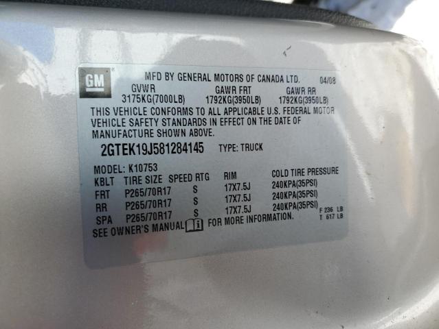 Photo 11 VIN: 2GTEK19J581284145 - GMC SIERRA 