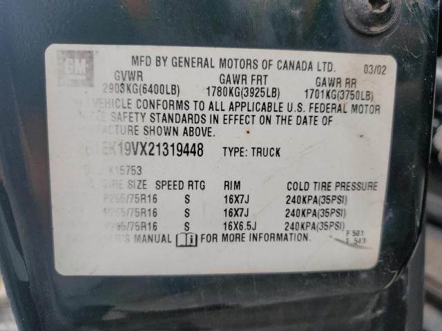 Photo 12 VIN: 2GTEK19VX21319448 - GMC SIERRA 