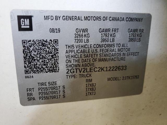 Photo 11 VIN: 2GTV2LEC2K1222633 - GMC SIERRA 