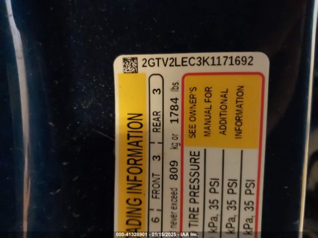 Photo 8 VIN: 2GTV2LEC3K1171692 - GMC SIERRA LIMITED 