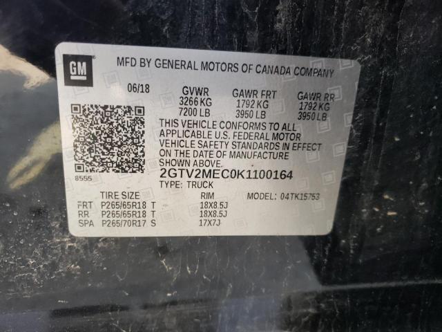 Photo 12 VIN: 2GTV2MEC0K1100164 - GMC SIERRA LIM 