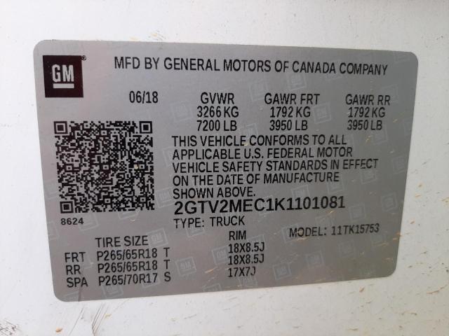 Photo 9 VIN: 2GTV2MEC1K1101081 - GMC SIERRA LIM 