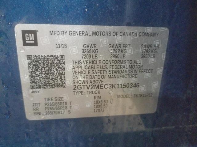 Photo 11 VIN: 2GTV2MEC3K1150346 - GMC SIERRA LIM 