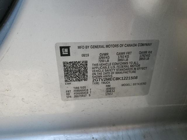 Photo 11 VIN: 2GTV2MEC8K1221508 - GMC SIERRA 