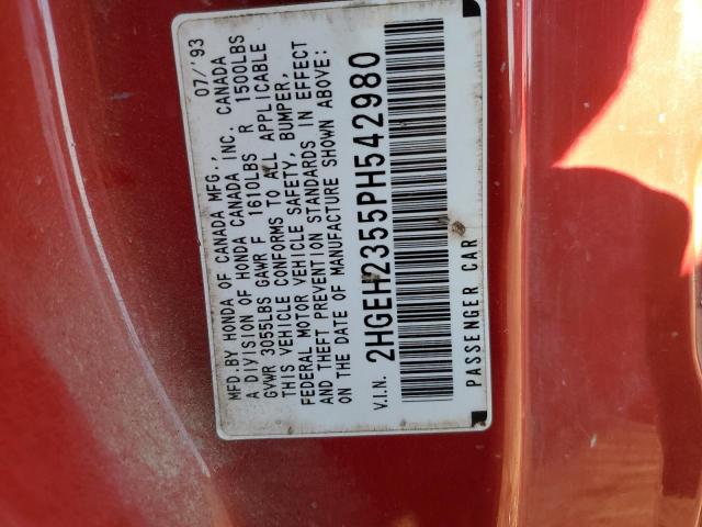 Photo 11 VIN: 2HGEH2355PH542980 - HONDA CIVIC CX 