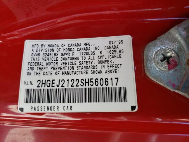 Photo 11 VIN: 2HGEJ2122SH560617 - HONDA CIVIC 