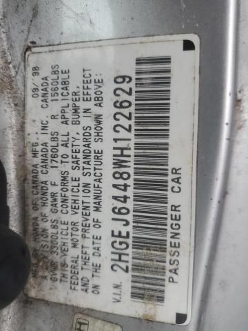 Photo 11 VIN: 2HGEJ6448WH122629 - HONDA CIVIC DX 