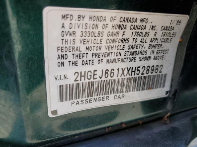 Photo 11 VIN: 2HGEJ661XXH528982 - HONDA CIVIC BASE 