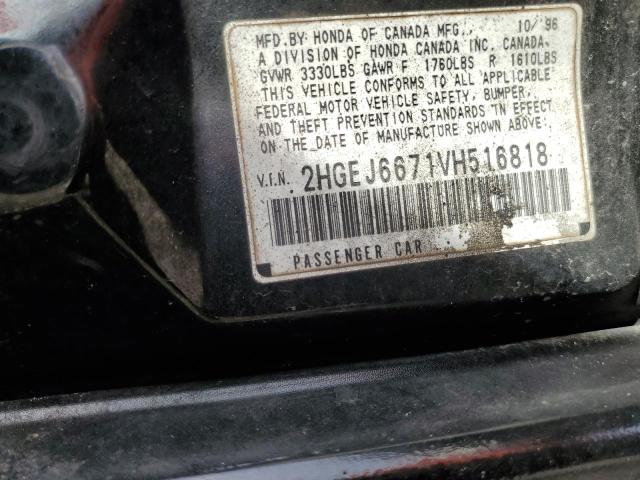 Photo 11 VIN: 2HGEJ6671VH516818 - HONDA CIVIC LX 