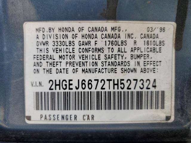 Photo 12 VIN: 2HGEJ6672TH527324 - HONDA CIVIC LX 