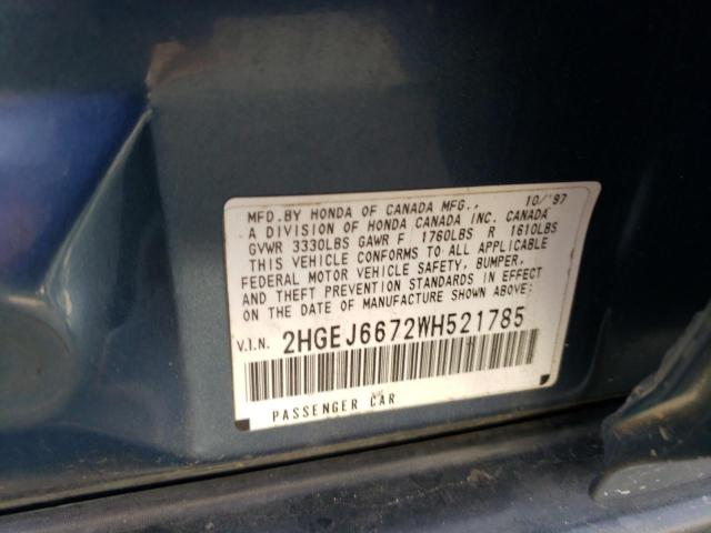 Photo 11 VIN: 2HGEJ6672WH521785 - HONDA CIVIC 