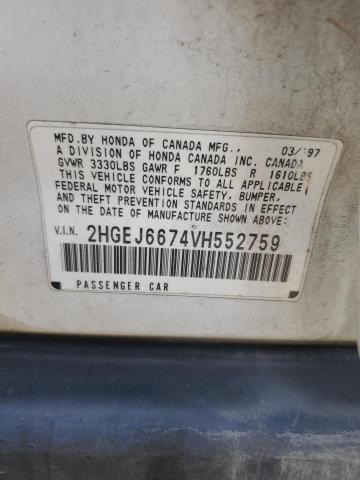 Photo 11 VIN: 2HGEJ6674VH552759 - HONDA CIVIC LX 