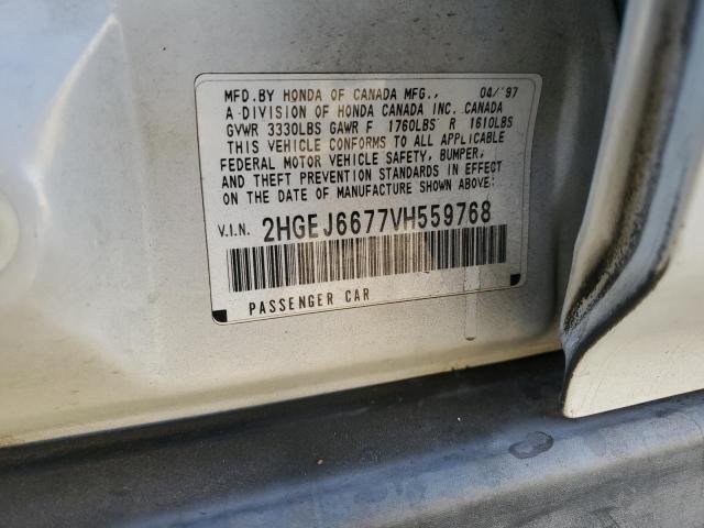 Photo 12 VIN: 2HGEJ6677VH559768 - HONDA CIVIC LX 