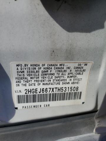 Photo 12 VIN: 2HGEJ667XTH531508 - HONDA CIVIC LX 