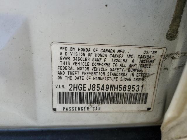 Photo 12 VIN: 2HGEJ8549WH569531 - HONDA CIVIC 