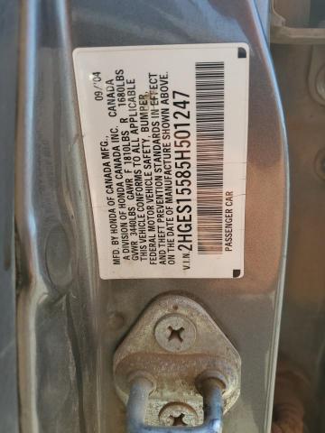 Photo 11 VIN: 2HGES15585H501247 - HONDA CIVIC LX 