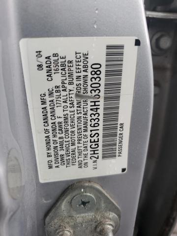 Photo 11 VIN: 2HGES16334H630380 - HONDA CIVIC DX V 