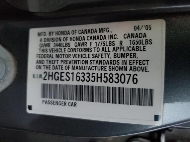 Photo 11 VIN: 2HGES16335H583076 - HONDA CIVIC 