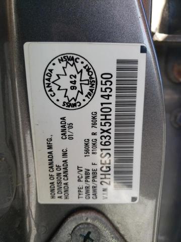 Photo 11 VIN: 2HGES163X5H014550 - HONDA CIVIC 