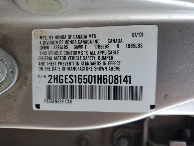 Photo 11 VIN: 2HGES16501H608141 - HONDA CIVIC 