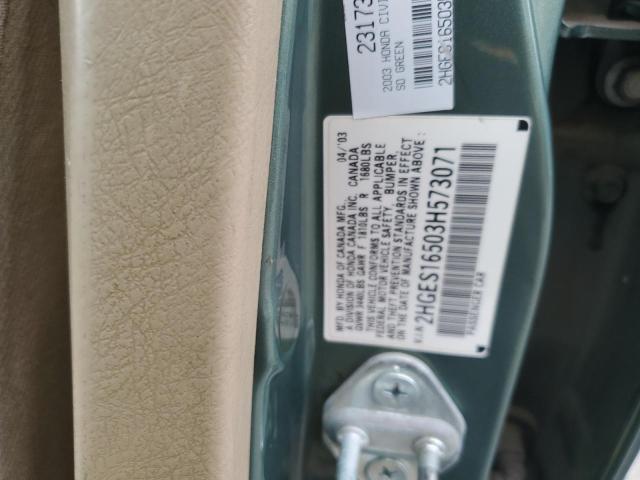 Photo 11 VIN: 2HGES16503H573071 - HONDA CIVIC 