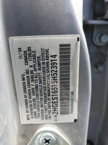 Photo 12 VIN: 2HGES16515H523914 - HONDA CIVIC LX 