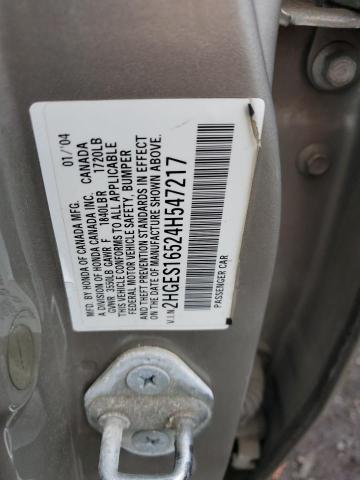 Photo 11 VIN: 2HGES16524H547217 - HONDA CIVIC 