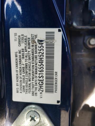 Photo 11 VIN: 2HGES16554H525549 - HONDA CIVIC 