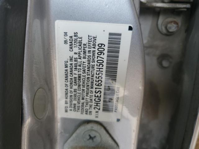 Photo 12 VIN: 2HGES16555H507909 - HONDA CIVIC LX 