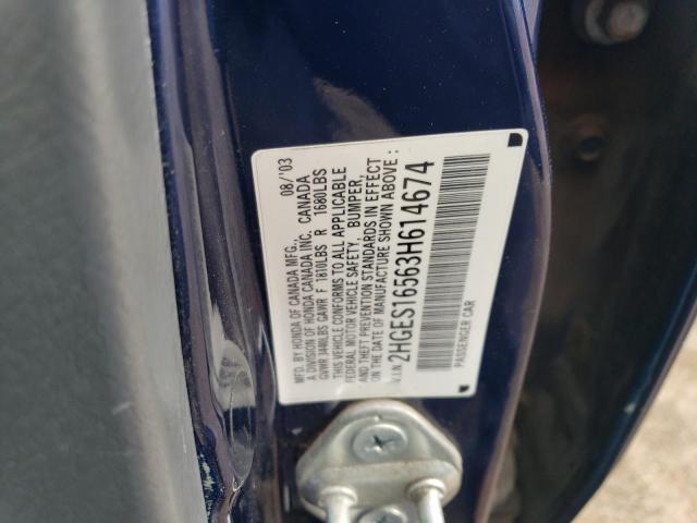 Photo 11 VIN: 2HGES16563H614674 - HONDA CIVIC LX 