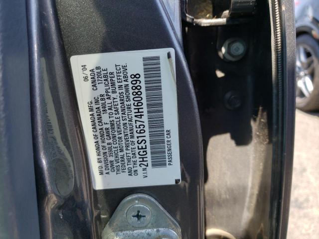 Photo 11 VIN: 2HGES16574H608898 - HONDA CIVIC 