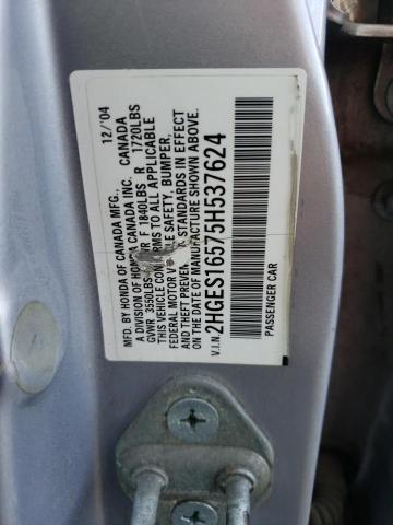 Photo 11 VIN: 2HGES16575H537624 - HONDA CIVIC 