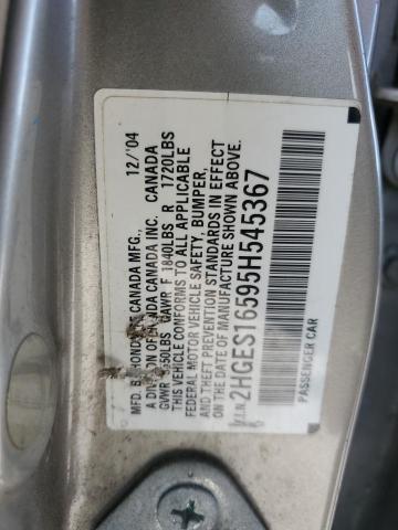 Photo 12 VIN: 2HGES16595H545367 - HONDA CIVIC 