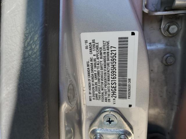 Photo 12 VIN: 2HGES16595H595217 - HONDA CIVIC LX 