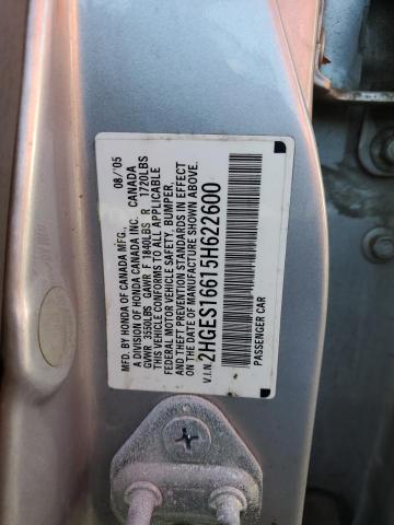 Photo 11 VIN: 2HGES16615H622600 - HONDA CIVIC 