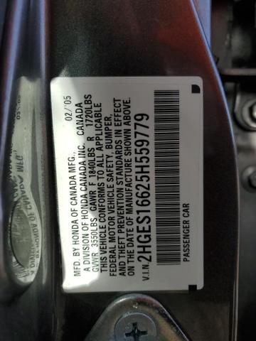 Photo 12 VIN: 2HGES16625H559779 - HONDA CIVIC 