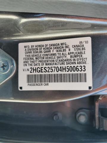 Photo 11 VIN: 2HGES25704H500633 - HONDA CIVIC 