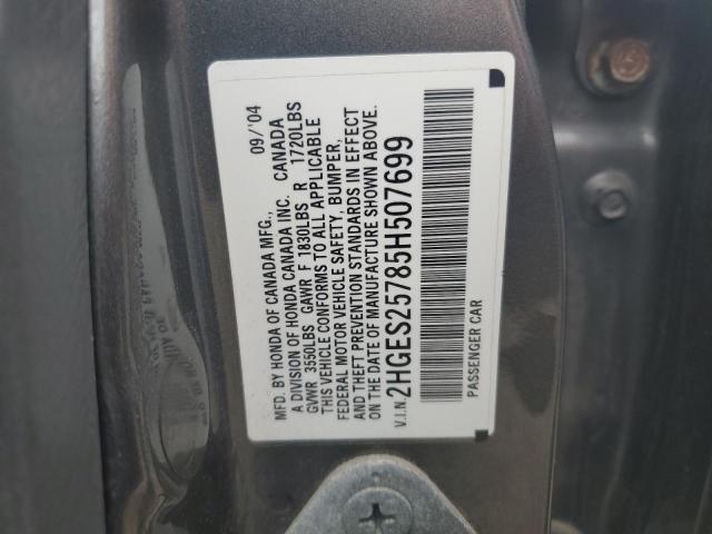 Photo 11 VIN: 2HGES25785H507699 - HONDA CIVIC 