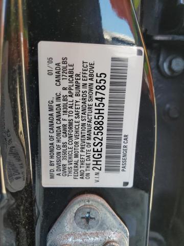 Photo 11 VIN: 2HGES25885H547855 - HONDA CIVIC EX 