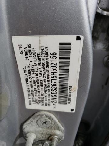 Photo 12 VIN: 2HGES26715H592156 - HONDA CIVIC 