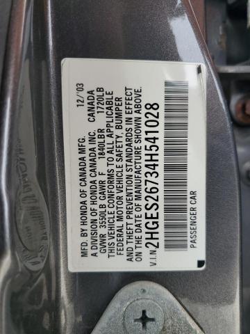 Photo 11 VIN: 2HGES26734H541028 - HONDA CIVIC EX 