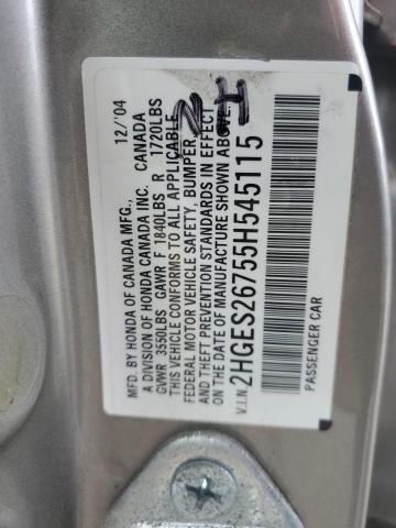 Photo 12 VIN: 2HGES26755H545115 - HONDA CIVIC 