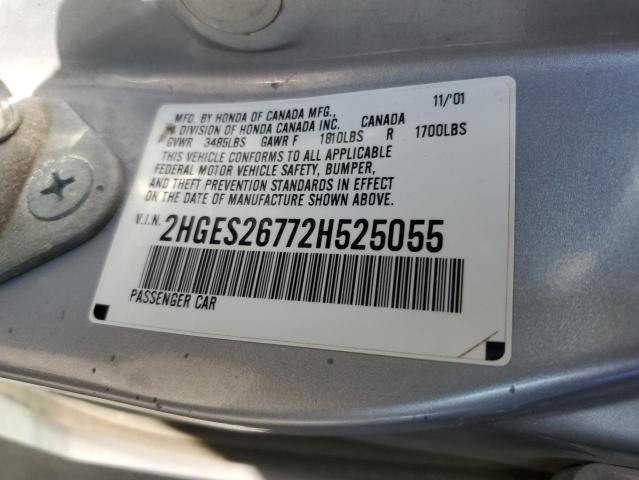 Photo 11 VIN: 2HGES26772H525055 - HONDA CIVIC 